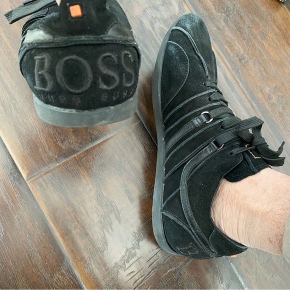 Hugo Boss Men's Black lace up comfortable sneakers Shoe Size 43 USA size 10 - Picture 8 of 8